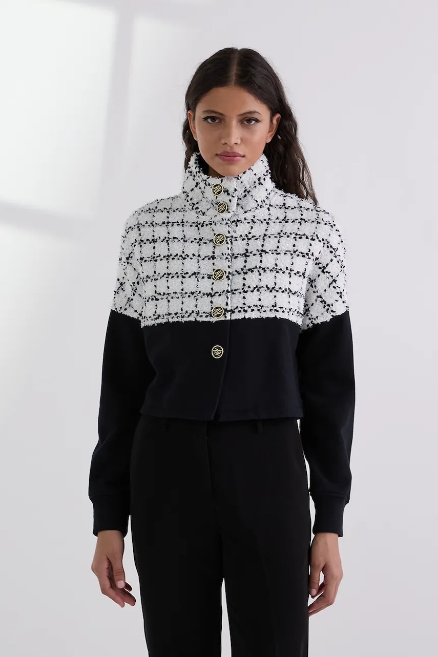 Levně Bunda Karl Lagerfeld černá barva, přechodná, A3W20005