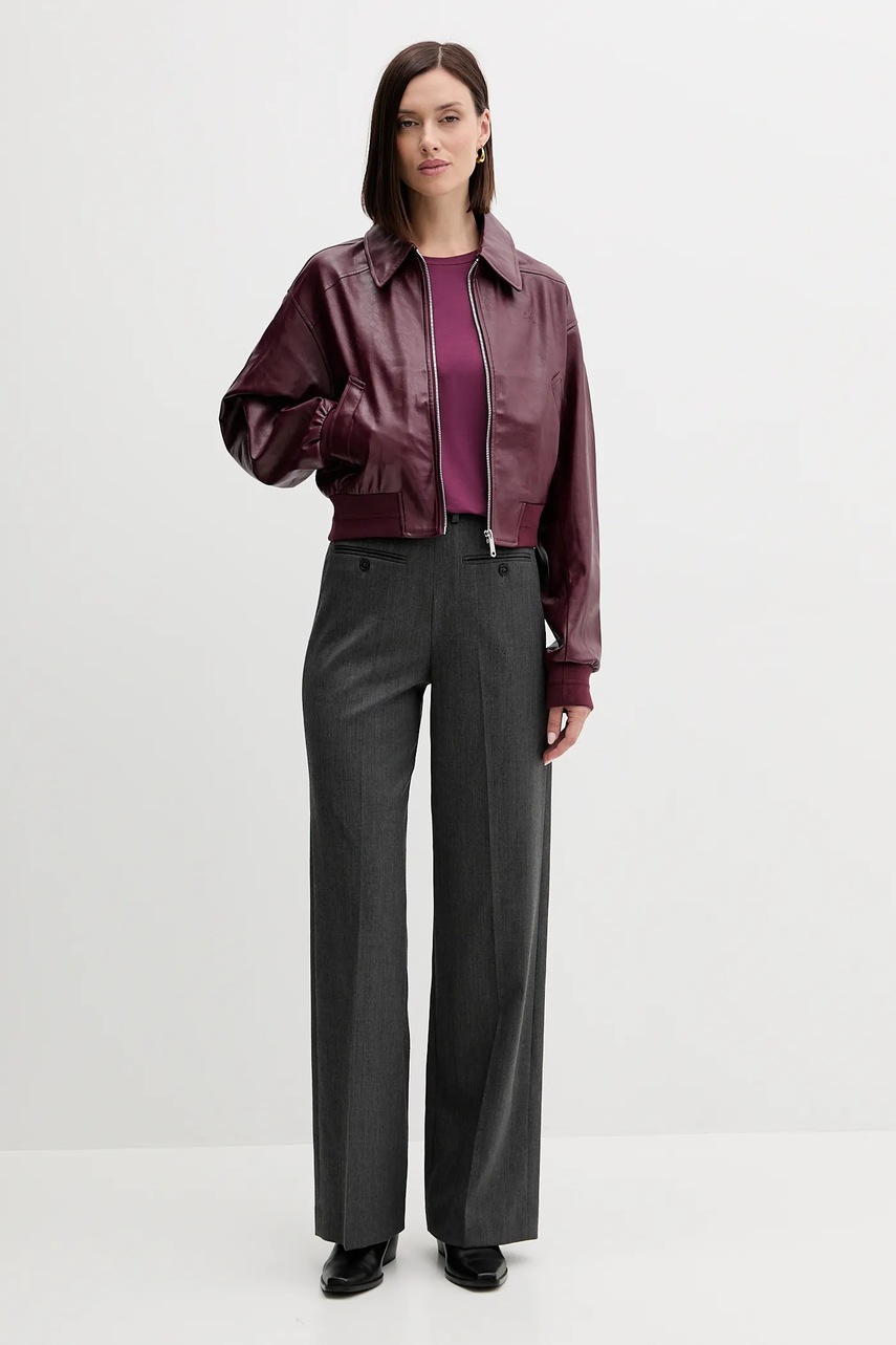 Куртка Calvin Klein Jeans цвет бордовый демисезонная LV047C518G Куртка Calvin Klein Jeans цвет бордовый демисезонная LV047C518G