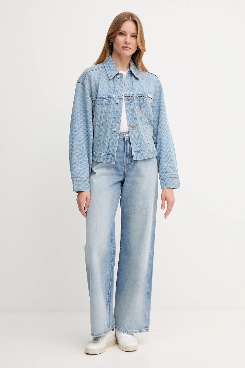 Джинсовая куртка Calvin Klein Jeans переходная oversize LV047C782G