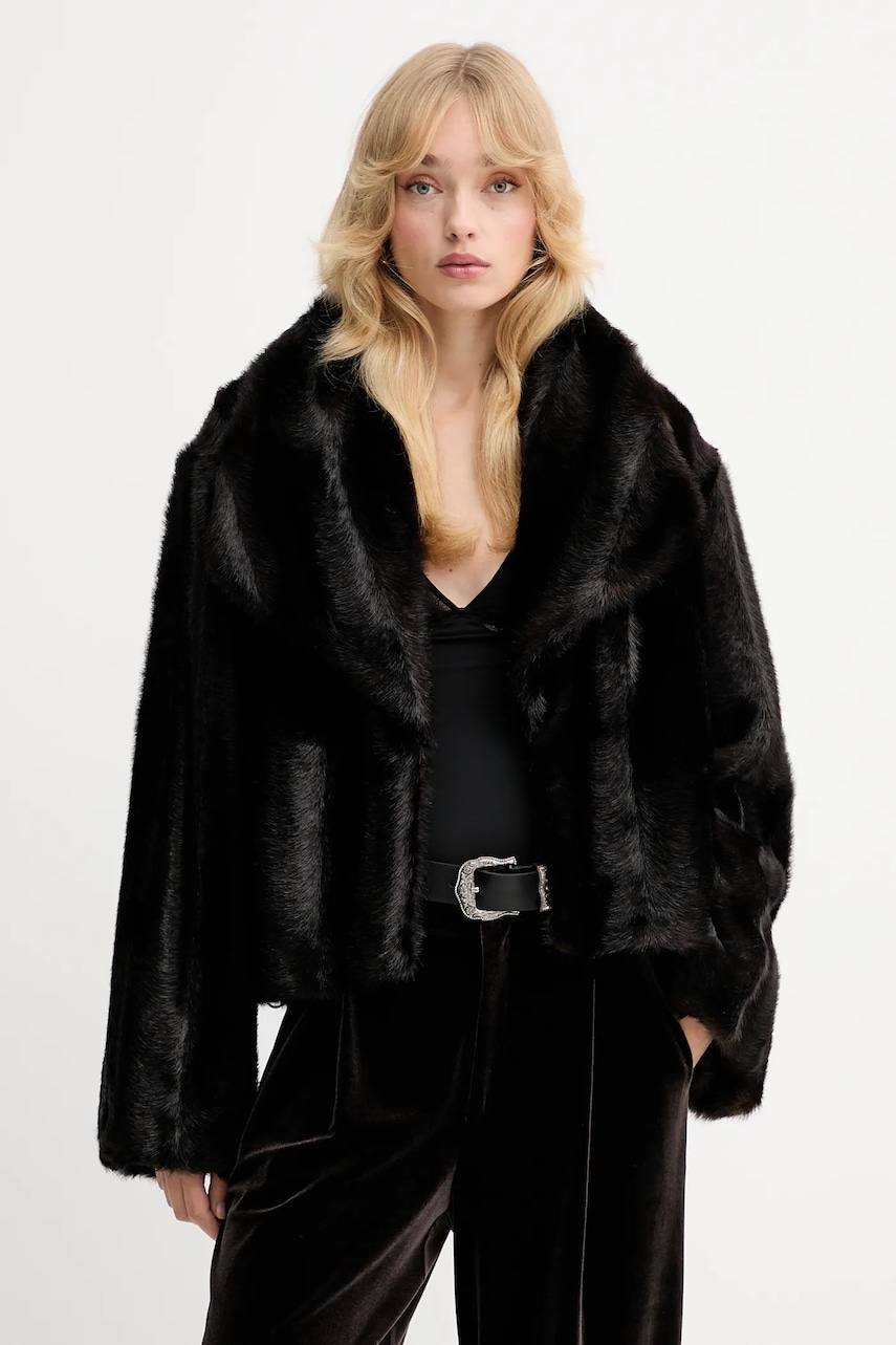 Gestuz geacă culoarea maro, de tranziție, oversize, 10910611