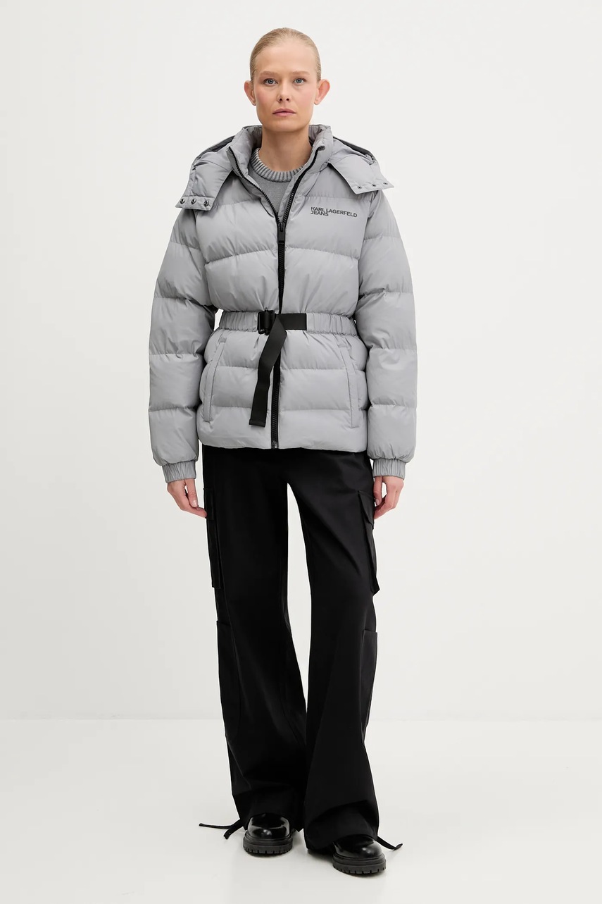 Куртка Karl Lagerfeld Jeans цвет серый зимняя A3W15023