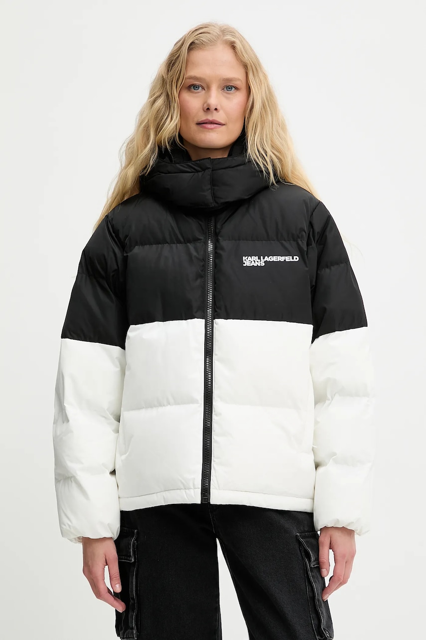 Karl Lagerfeld Jeans geacă culoarea negru, de iarna, A3W15024