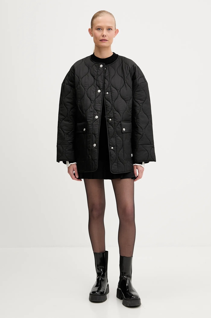 Куртка Karl Lagerfeld Jeans цвет чёрный демисезонная oversize A3W15041