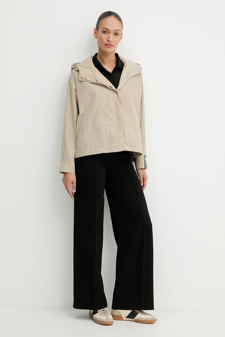 Куртка BOSS цвет зелёный переходная oversize 50543245