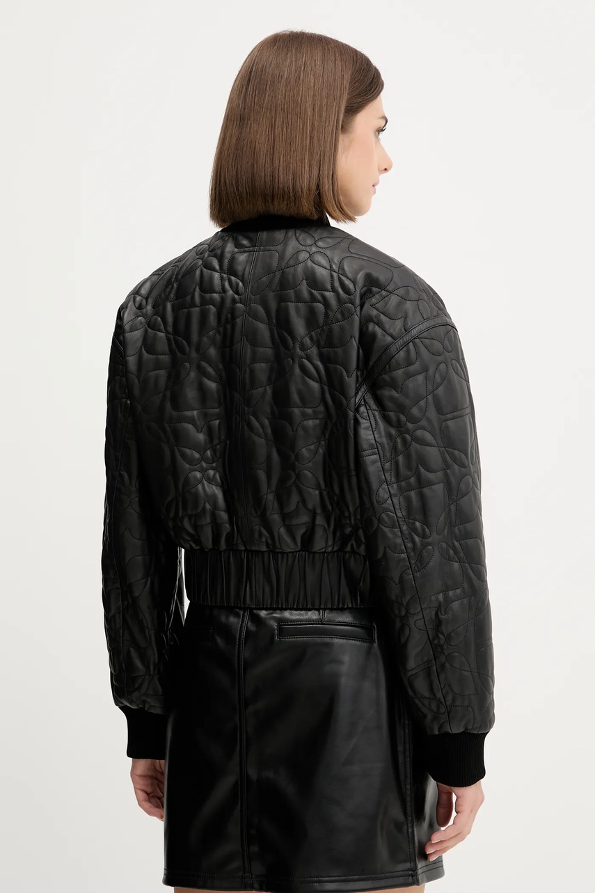 Kožená bunda bomber HUGO Lesana (obrázek 3)