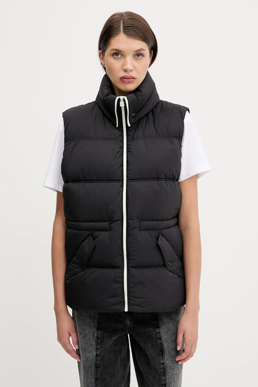 HUGO vestă culoarea negru, de iarna, 50540258