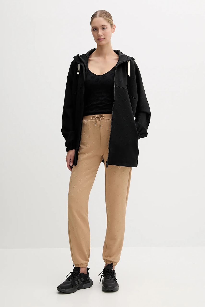 Куртка Guess PEONY цвет чёрный демисезонная oversize V5YQ05 KBSL2 Куртка Guess PEONY цвет чёрный демисезонная oversize V5YQ05 KBSL2