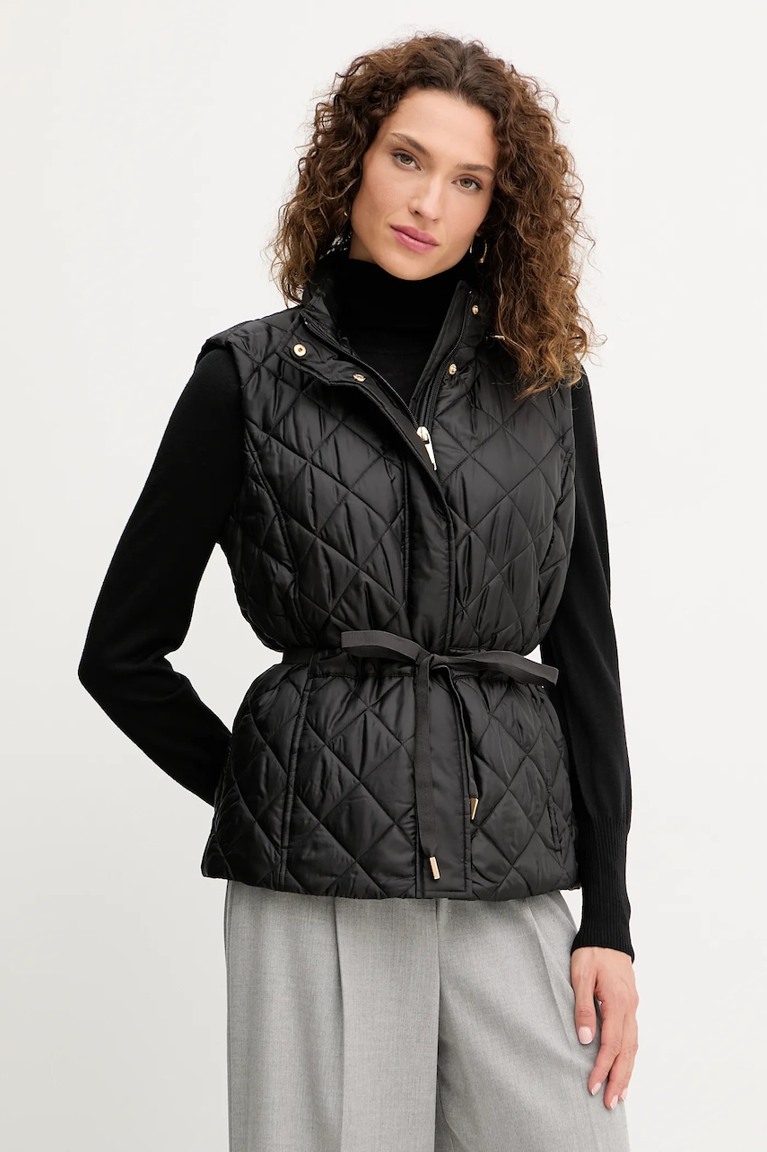 MICHAEL Michael Kors vestă culoarea negru, de tranziție, MT520JM3SB MICHAEL Michael Kors vestă culoarea negru, de tranziție, MT520JM3SB
