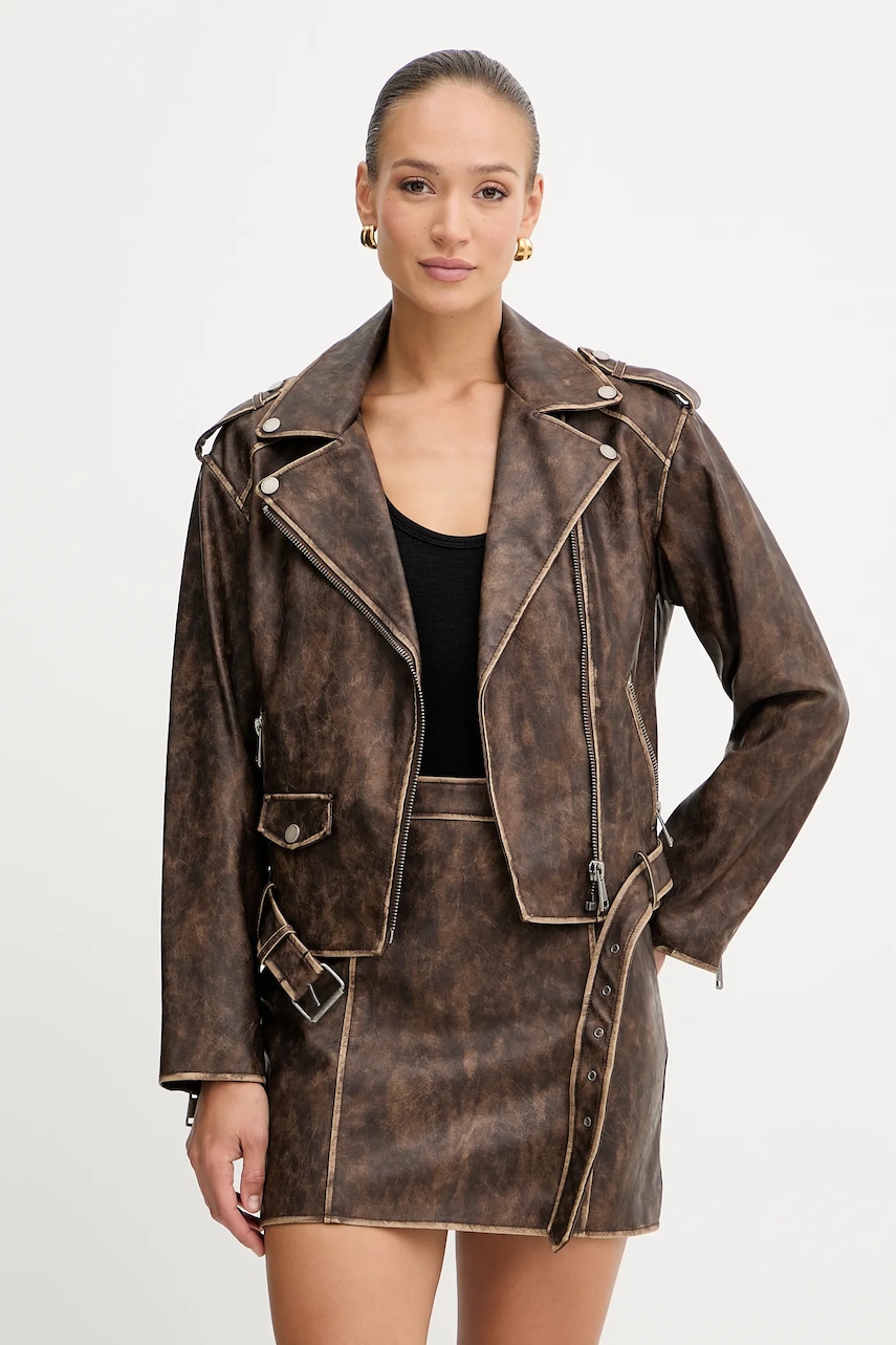 Levně Křivák Guess CHARLENE hnědá barva, oversize, W5YL04 WHDI0