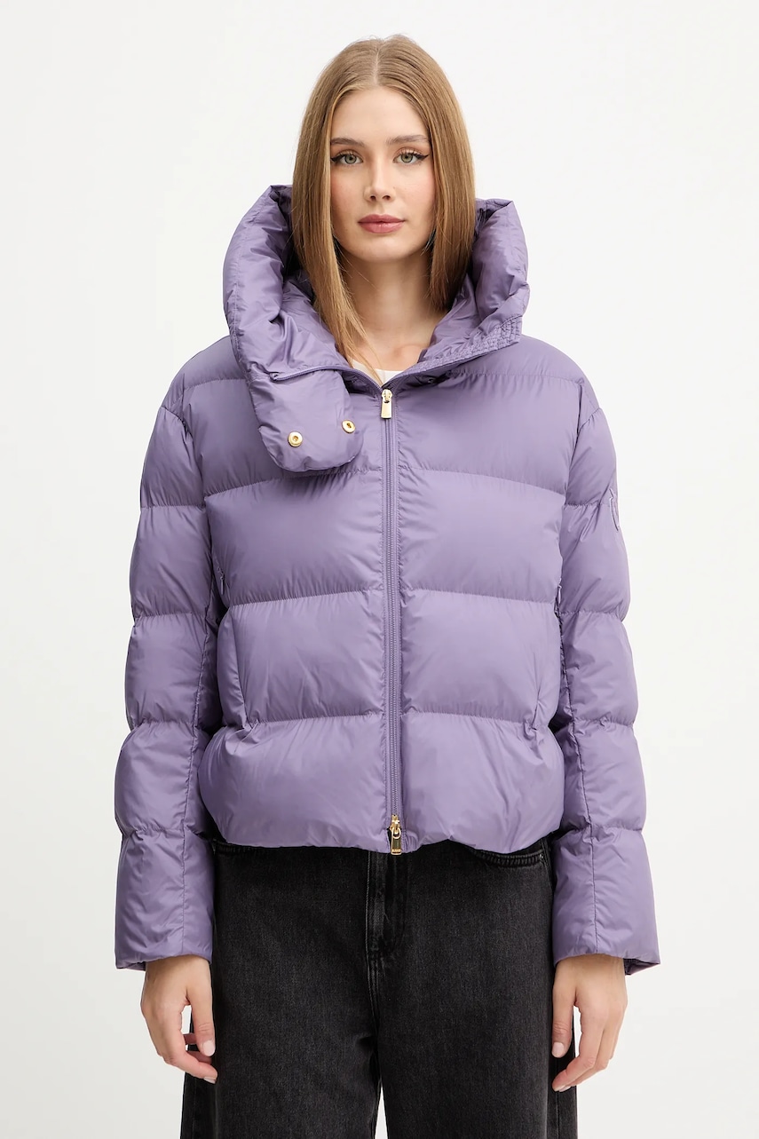 Levně Bunda Pinko fialová barva, zimní, oversize, 101602 A2P6