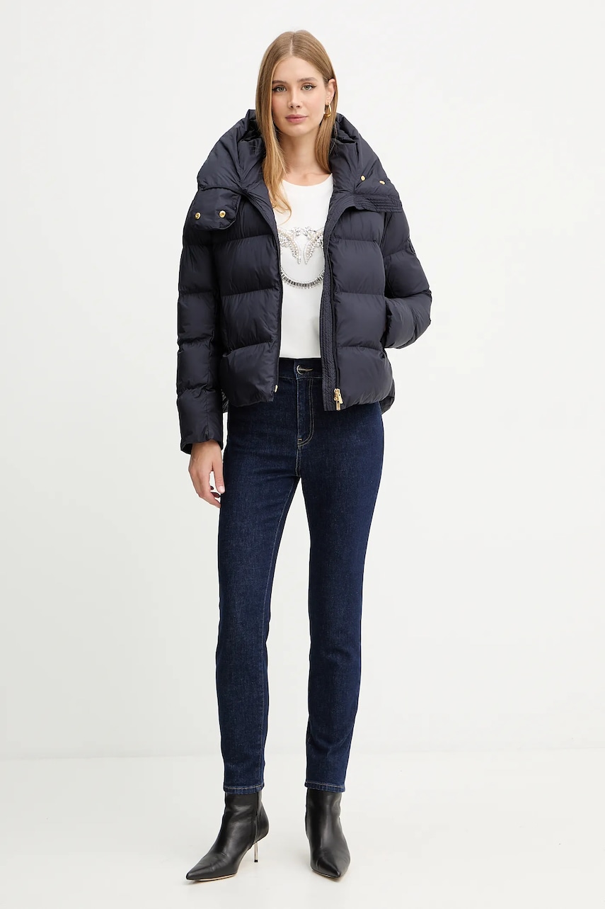 Куртка Pinko цвет синий зимняя oversize 101602 A2P6 Куртка Pinko цвет синий зимняя oversize 101602 A2P6