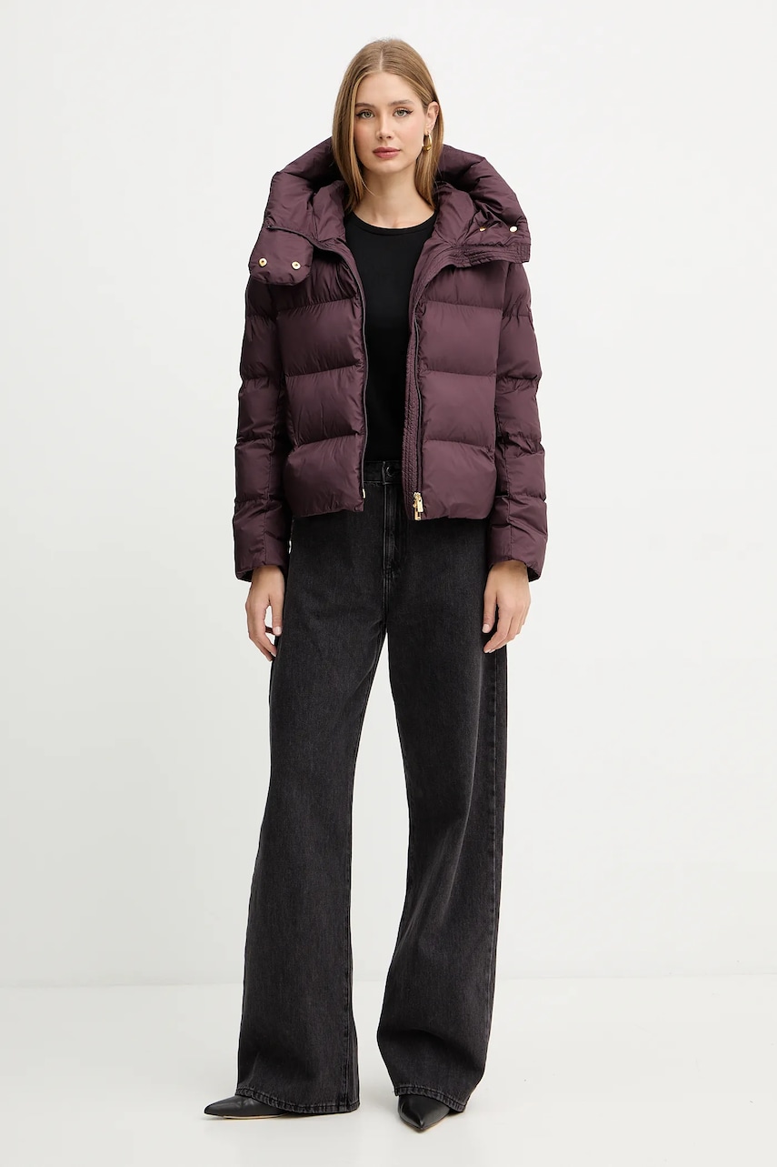 Куртка Pinko цвет бордовый зимняя oversize 101602 A2P6 Куртка Pinko цвет бордовый зимняя oversize 101602 A2P6