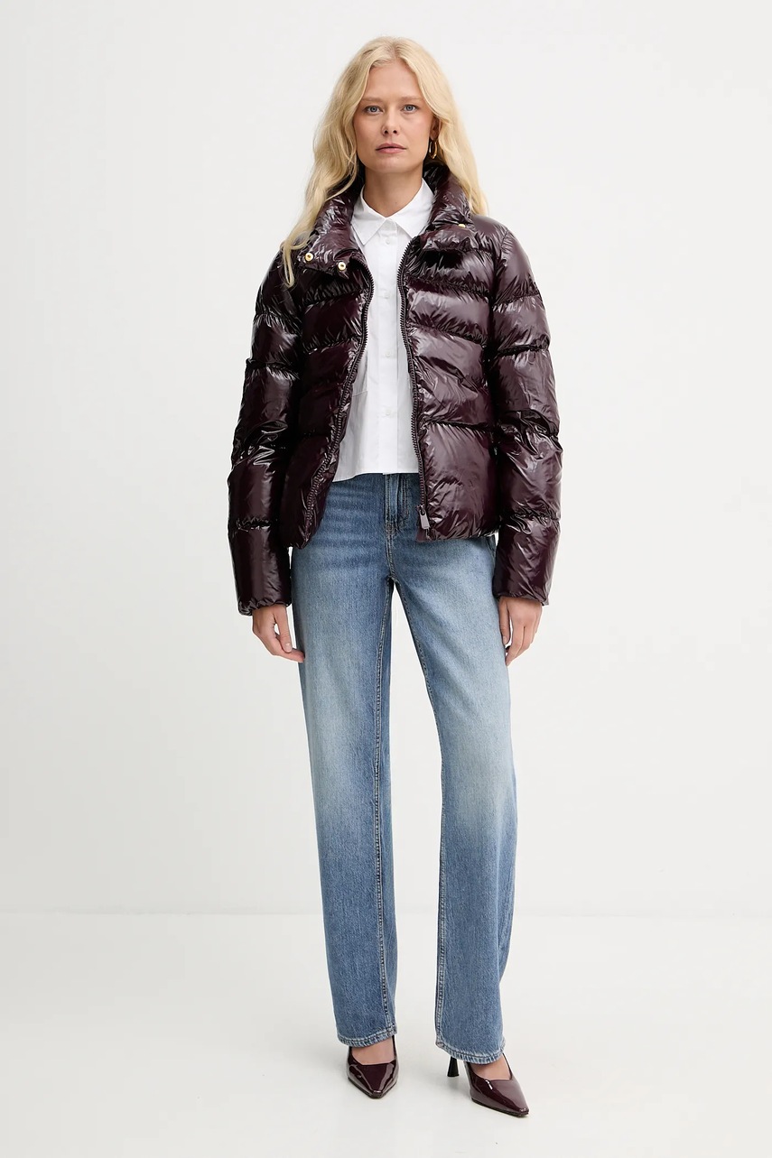Куртка Pinko цвет бордовый зимняя 101598 A2P7