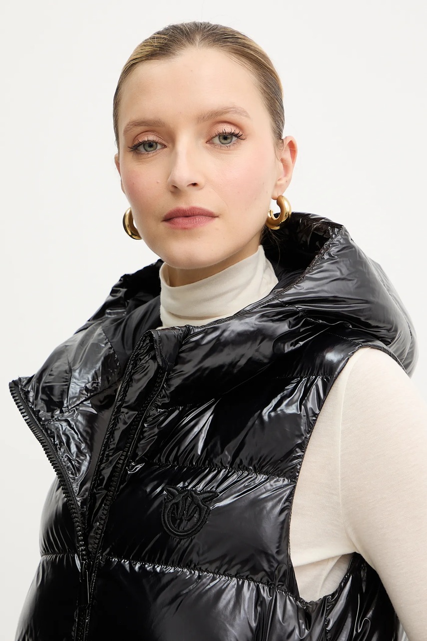 Αμάνικο μπουφάν Pinko χρώμα: μαύρο, 103825 A2P7 φωτογραφία