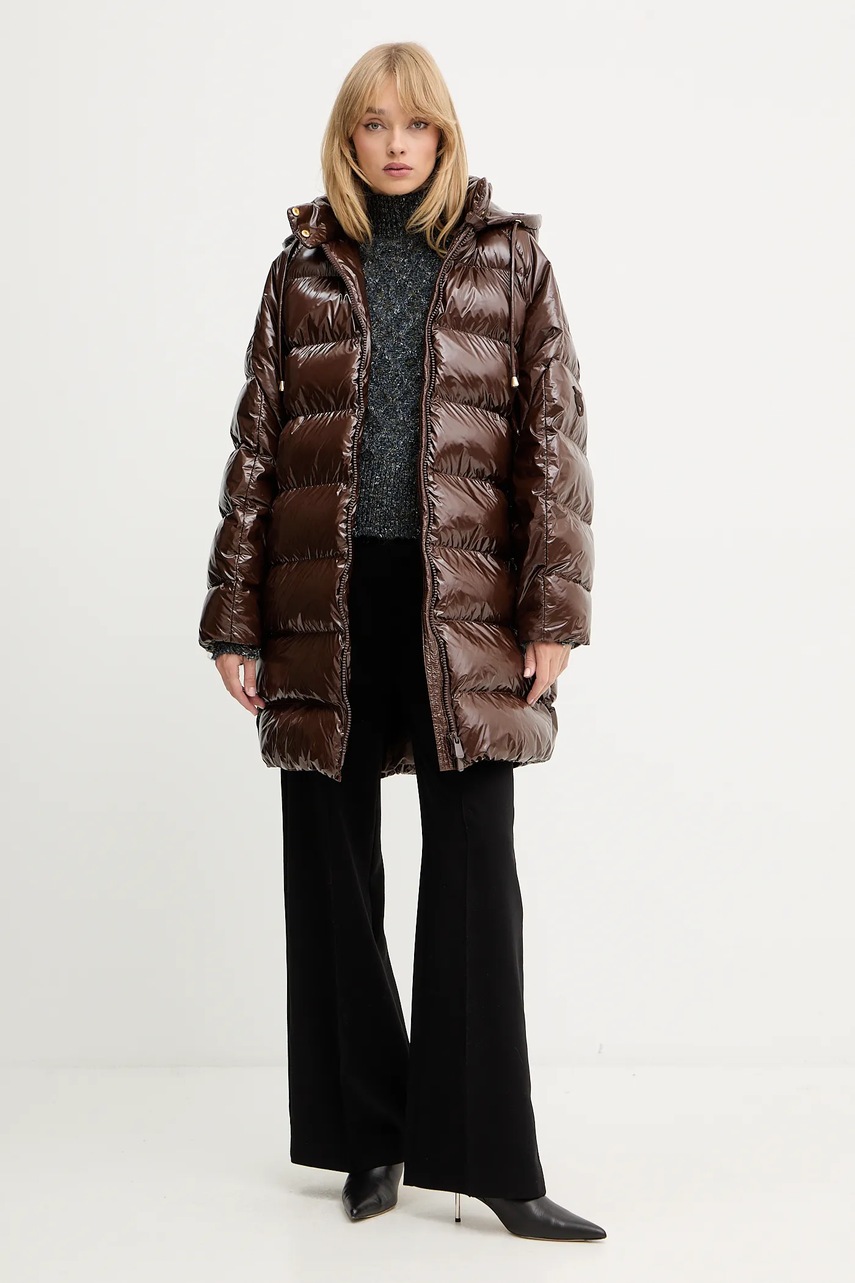 Куртка Pinko цвет коричневый зимняя 105335 A00N