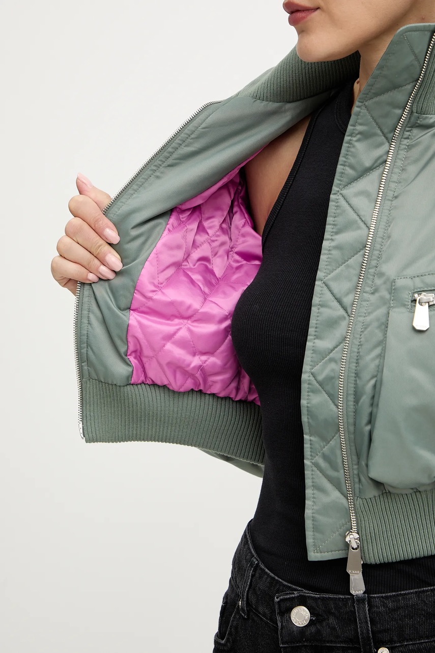 Μπουφάν bomber Pinko χρώμα: πράσινο, 105339 A2OI φωτογραφία