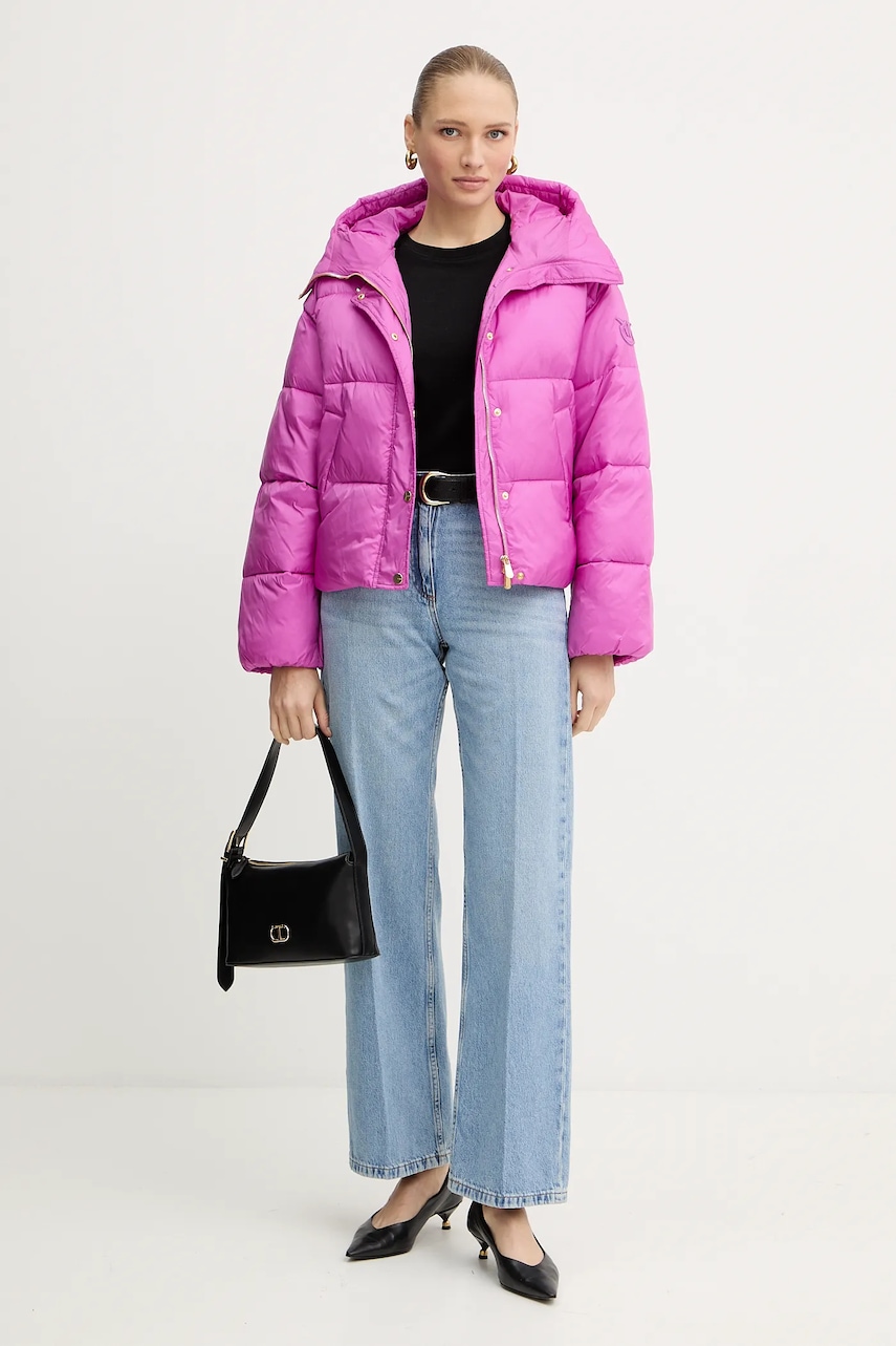 Куртка Pinko цвет розовый зимняя oversize 105656 A2TF Куртка Pinko цвет розовый зимняя oversize 105656 A2TF