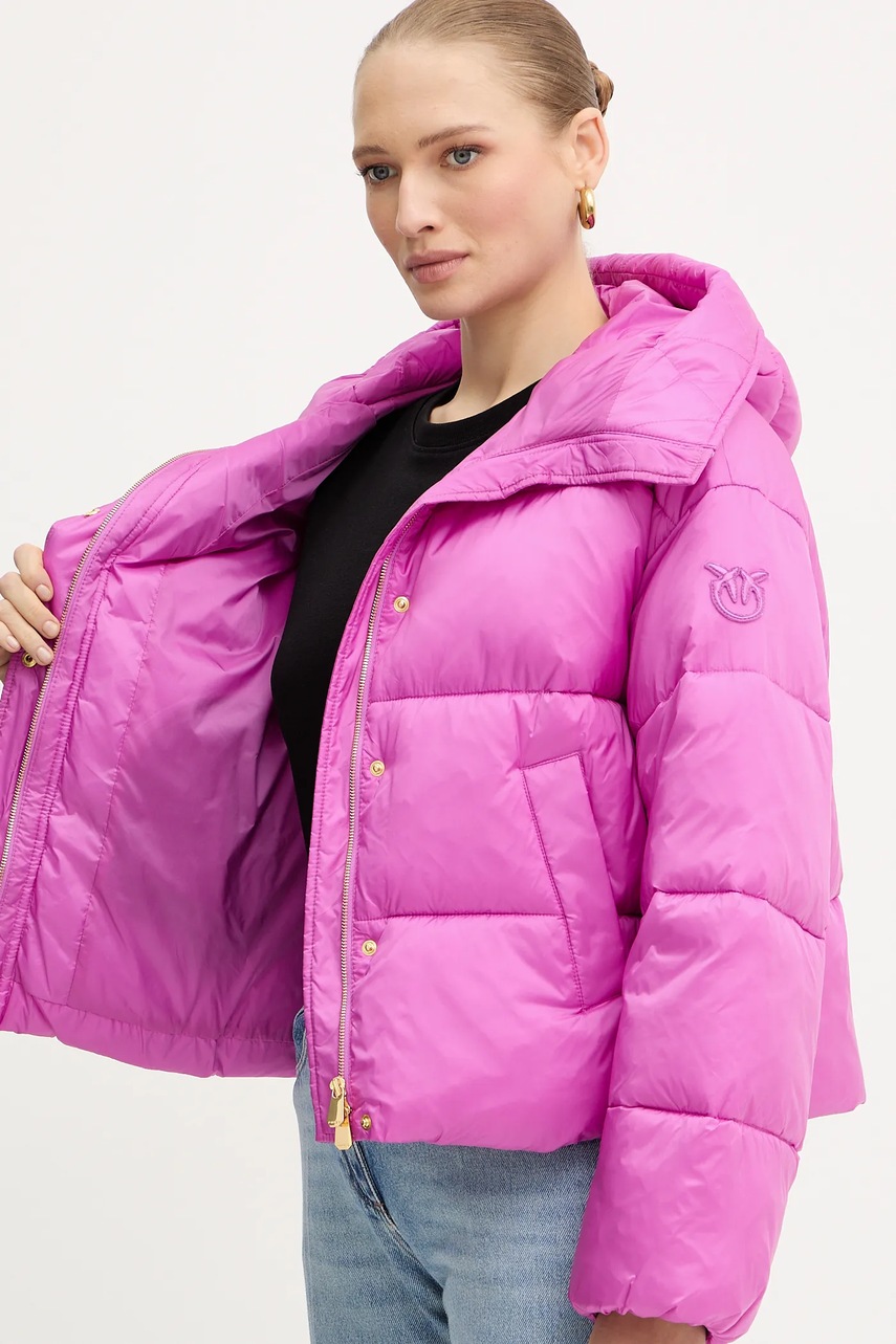 Μπουφάν Pinko χρώμα: ροζ, 105656 A2TF φωτογραφία