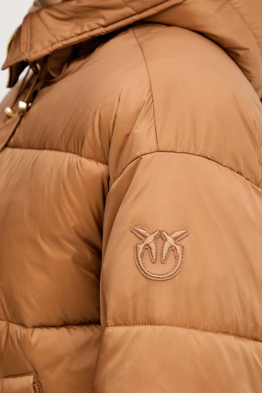 Μπουφάν Pinko χρώμα: καφέ, 105656 A2TF φωτογραφία