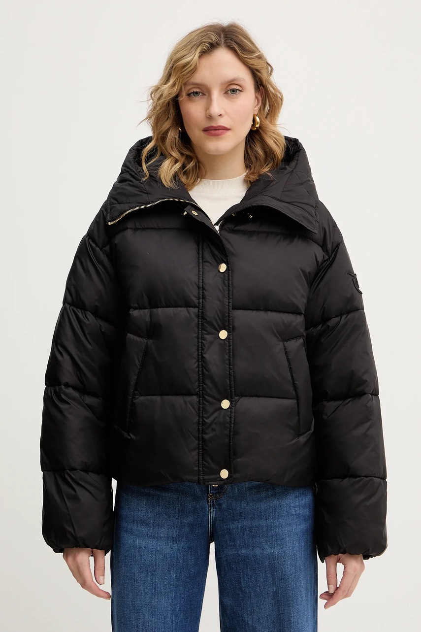 Levně Bunda Pinko hnědá barva, zimní, oversize, 105656 A2TF