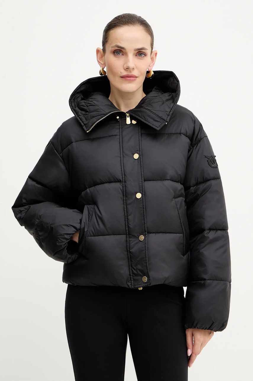 Levně Bunda Pinko černá barva, zimní, oversize, 105656 A2TF