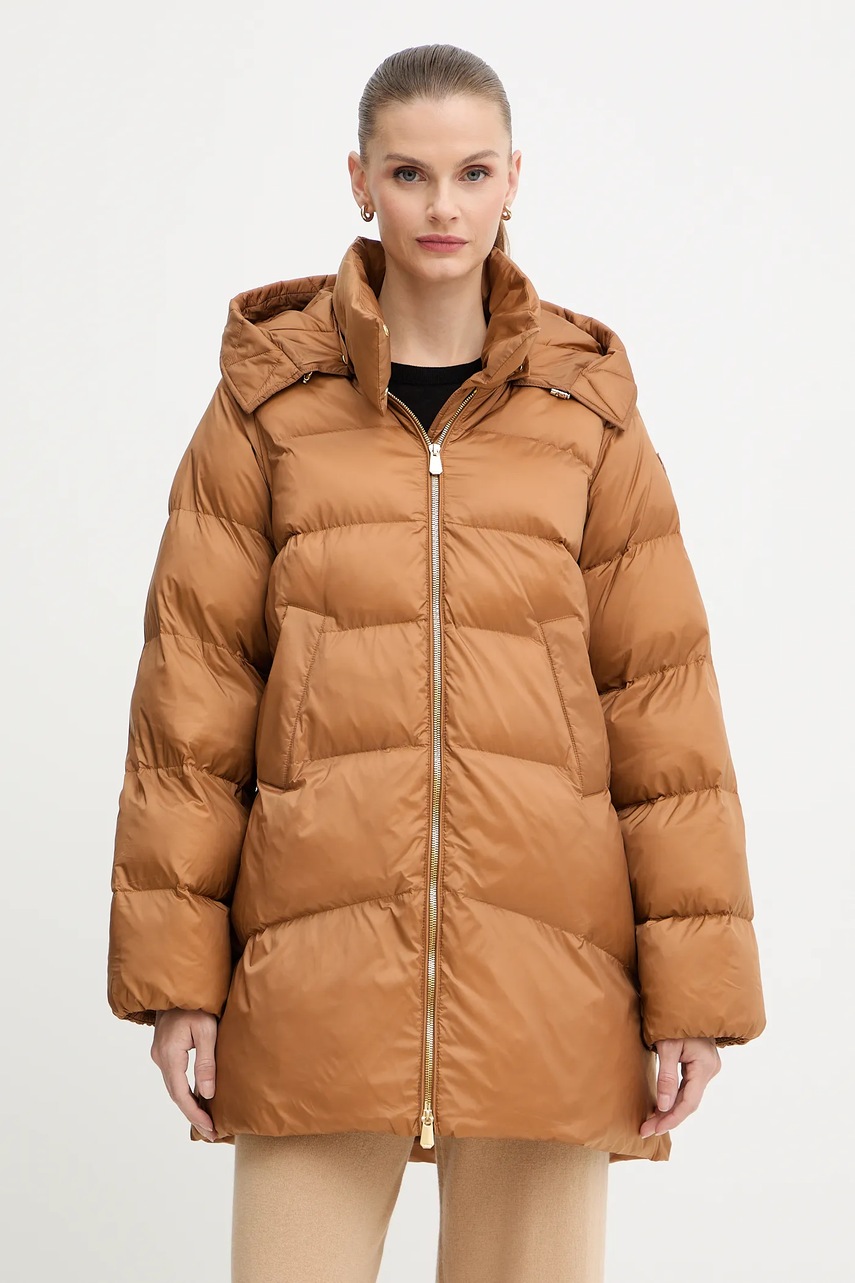 Levně Bunda Pinko hnědá barva, zimní, 105720 A2TF