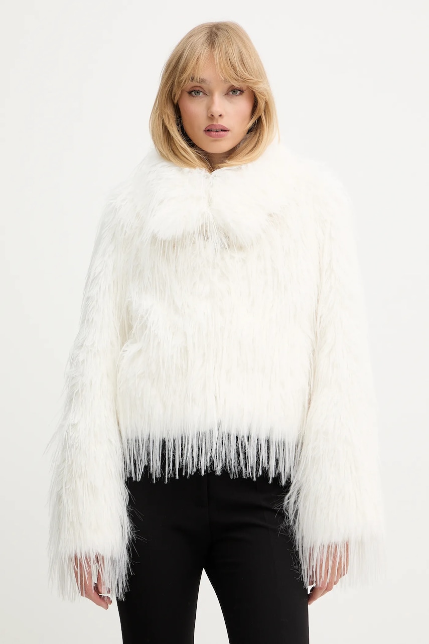 Bunda Pinko bílá barva, 106045 A2ZO