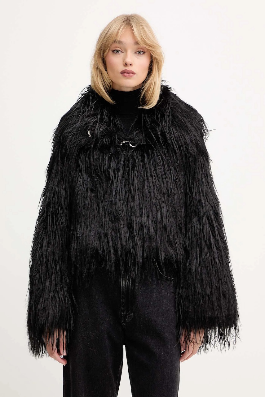 Bunda Pinko černá barva, 106045 A2ZO