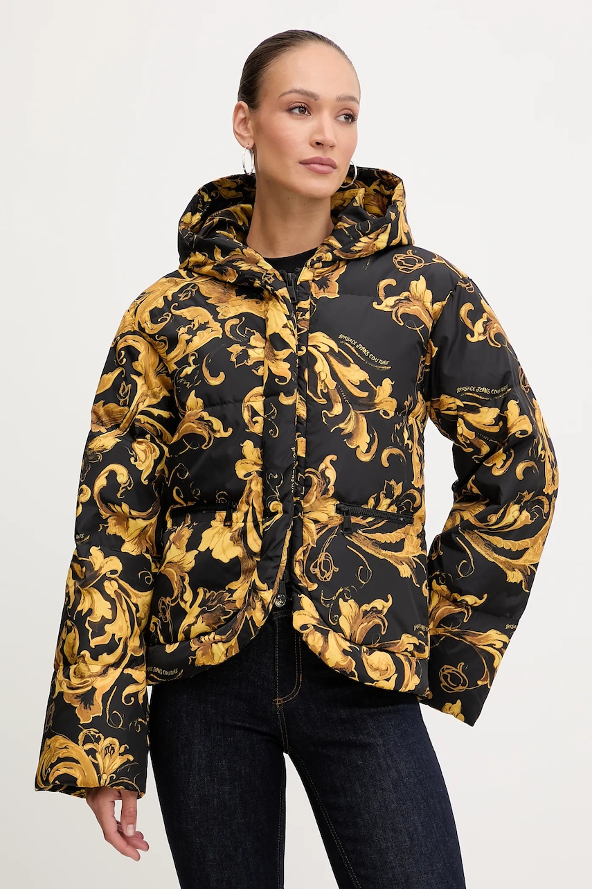 Versace Jeans Couture geacă culoarea negru, de iarna, 79HAUD02 CQSD3