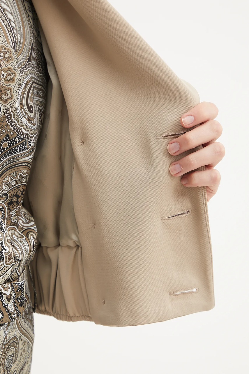 Μπουφάν από μίγμα μαλλιού Marciano by Guess NINA χρώμα: μπεζ, 5YGL04 7340A φωτογραφία