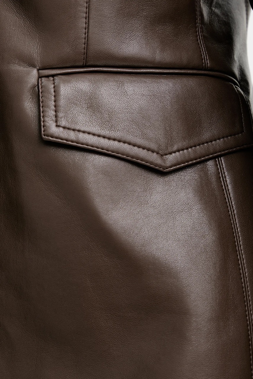 Μπουφάν Nanushka χρώμα: καφέ, NW25PFJK14878 φωτογραφία