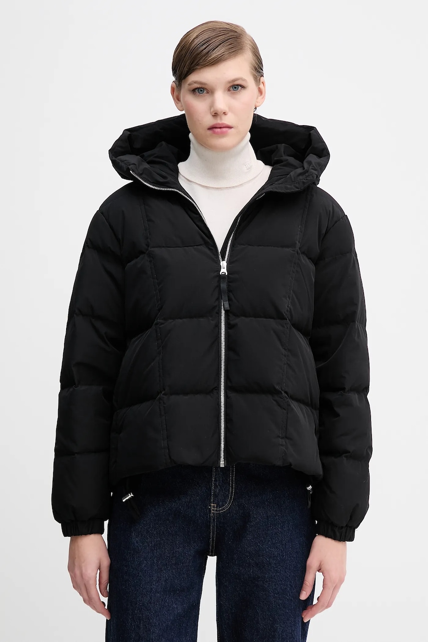 United Colors of Benetton geacă de puf culoarea negru, de iarna, oversize, 22T6DN086