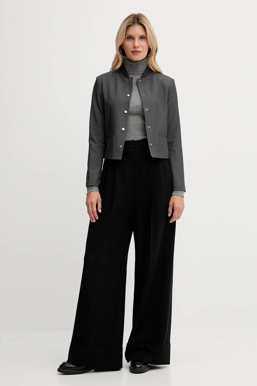 Куртка United Colors of Benetton цвет серый демисезонная 2R4CDW03B