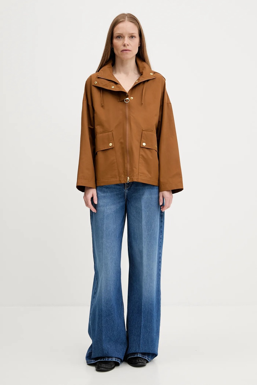 Куртка Barbour CECILE цвет коричневый демисезонная oversize LSP0240