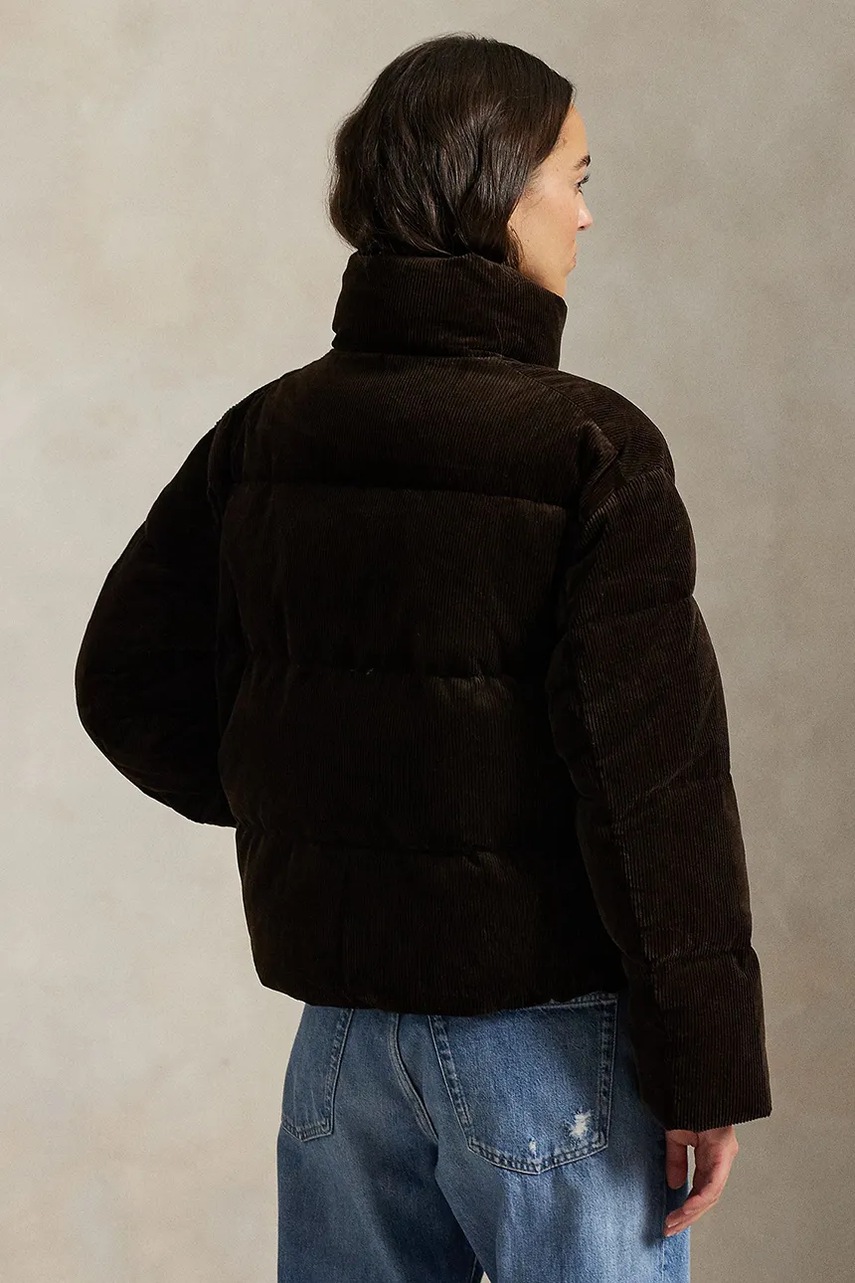 Пуховая куртка Polo Ralph Lauren Woven Puffer цвет бежевый зимняя 211971178