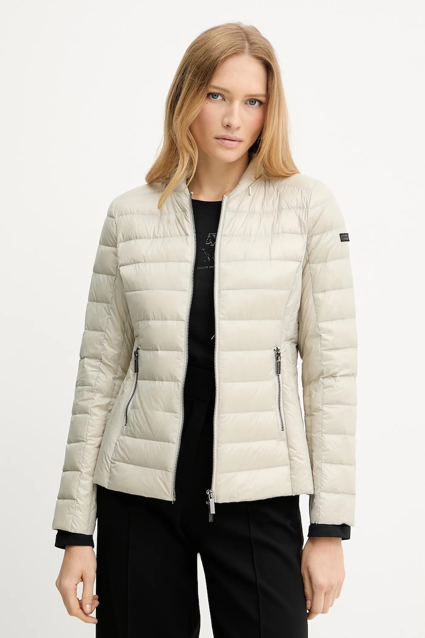 Armani Exchange geacă de puf culoarea bej, de tranzitie, XW001920 AF18757