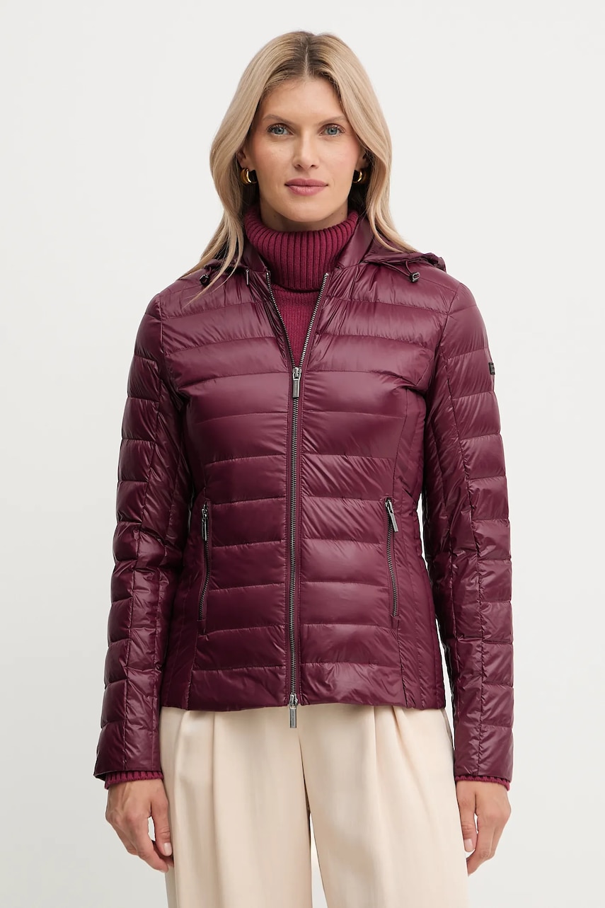 Armani Exchange geacă de puf culoarea bordo, de tranzitie, XW001920 AF18757