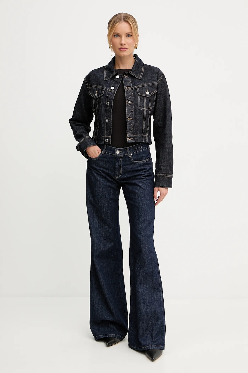 Джинсовая куртка Victoria Beckham цвет синий демисезонная 1325DJK006577A Джинсовая куртка Victoria Beckham цвет синий демисезонная 1325DJK006577A