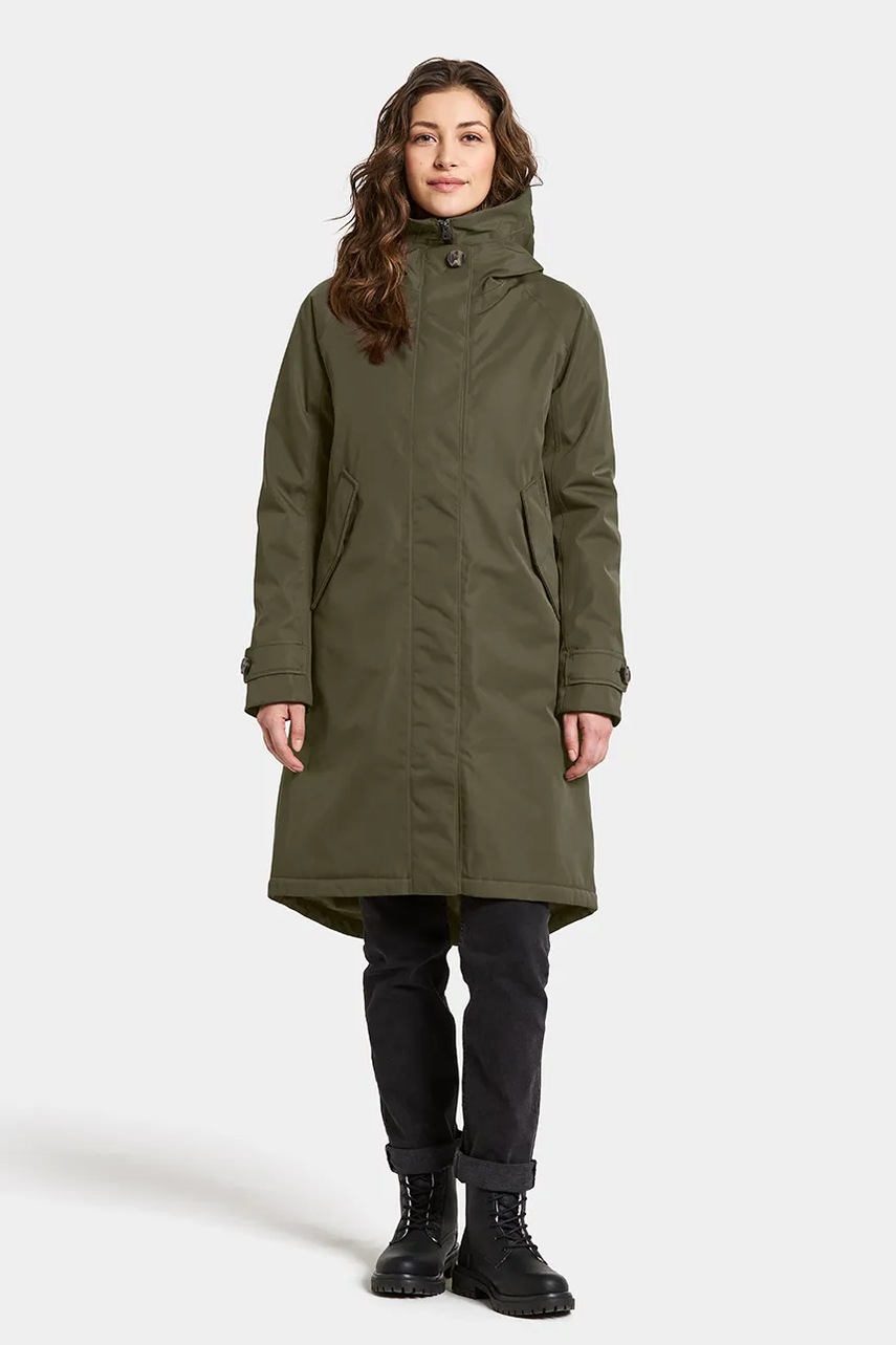 Куртка Didriksons LUNA цвет зелёный зимняя oversize 505930