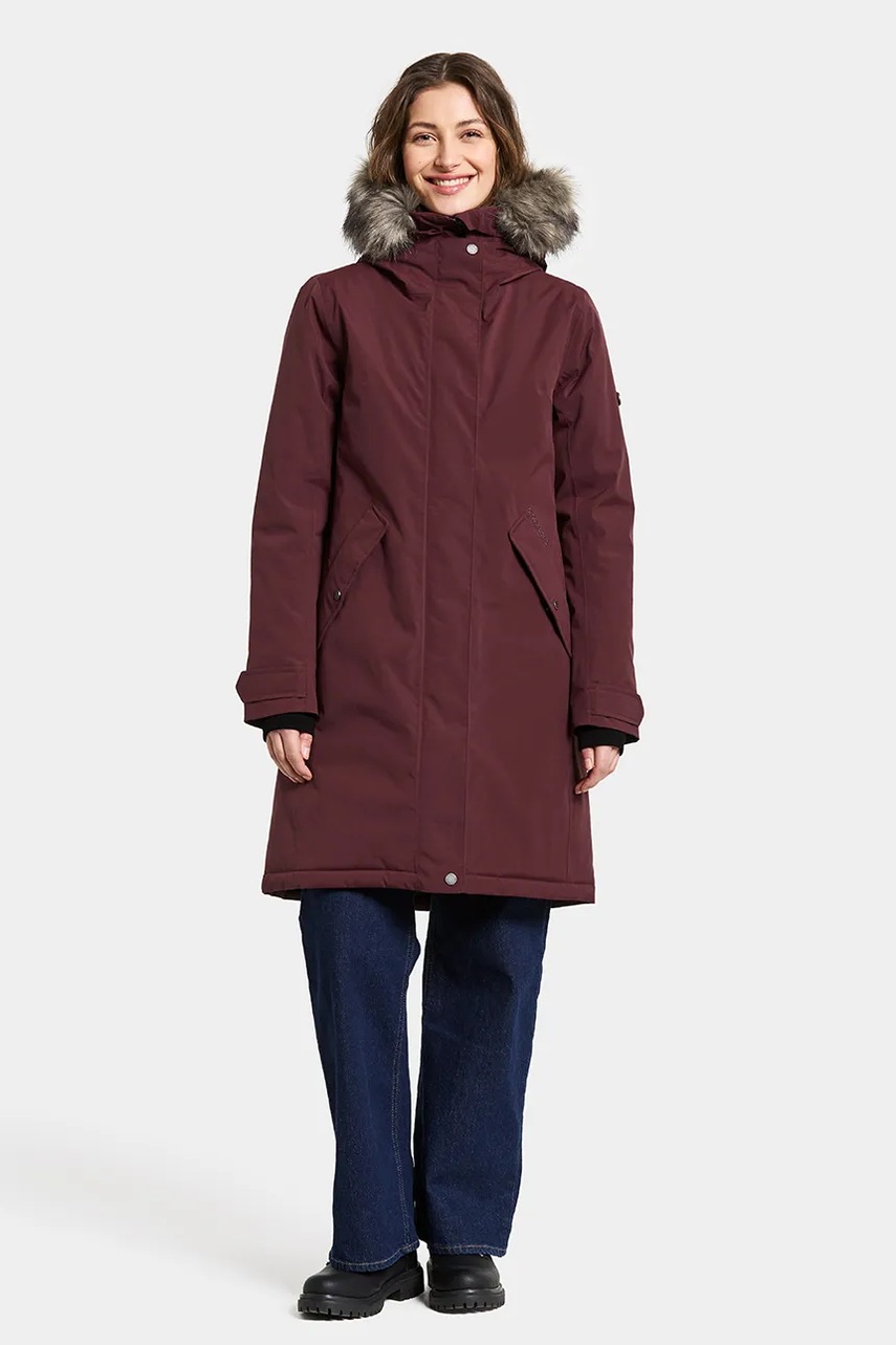 Куртка Didriksons ERNA цвет бордовый зимняя 505853
