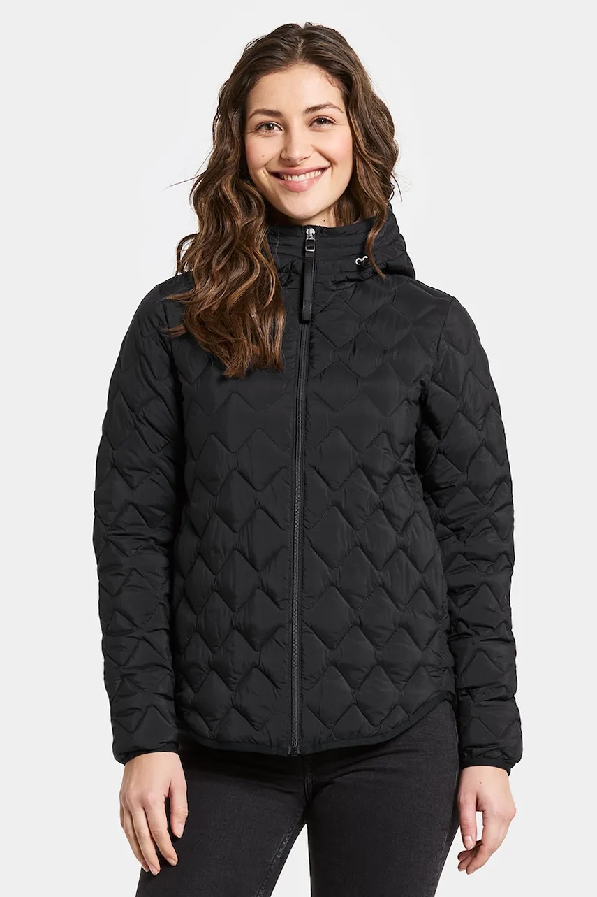 Didriksons geacă EVELYN culoarea negru, de tranziție, 505821