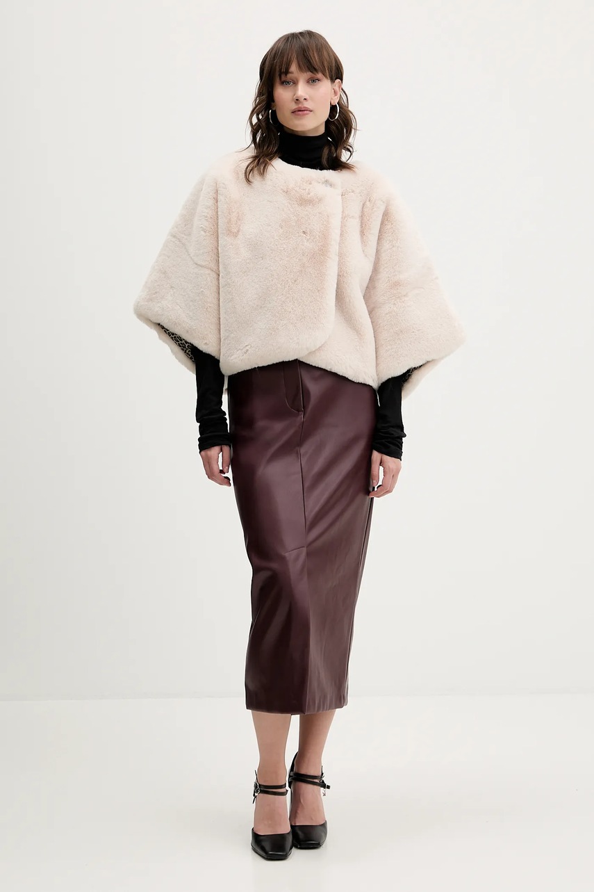 Παλτό Blugirl Blumarine χρώμα: μπεζ, PF5006.T0300 φωτογραφία