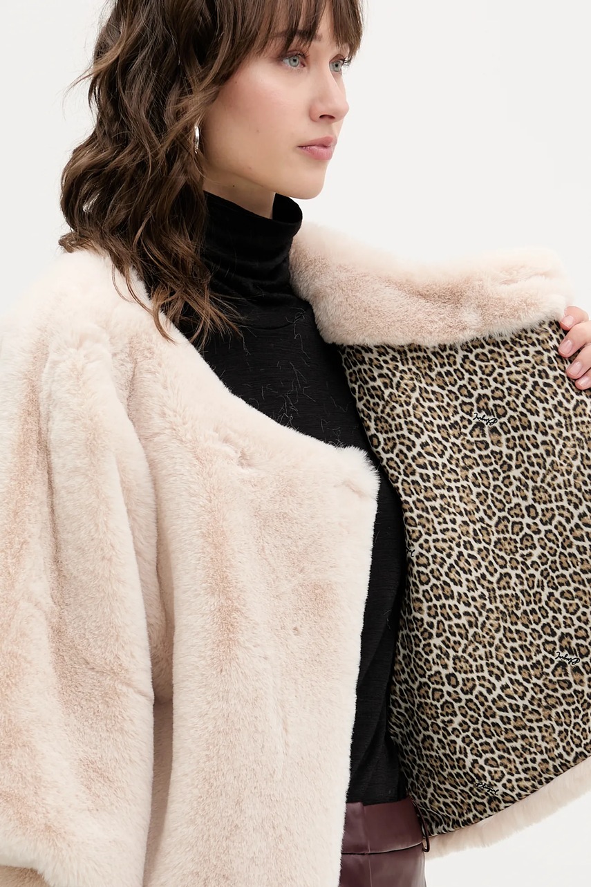 Παλτό Blugirl Blumarine χρώμα: μπεζ, PF5006.T0300 φωτογραφία