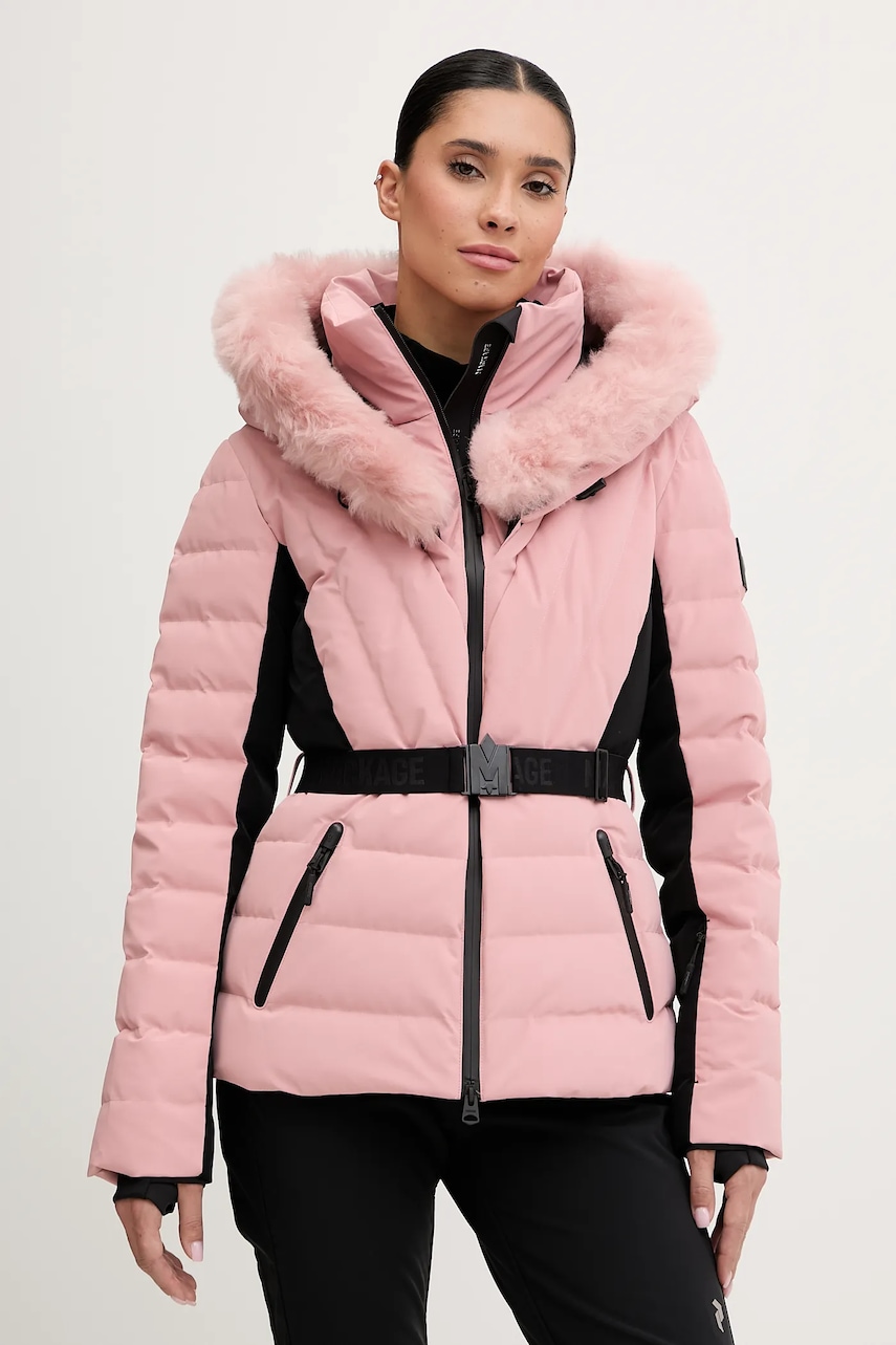 MACKAGE geacă de schi din puf culoarea roz, ELITA-SHR