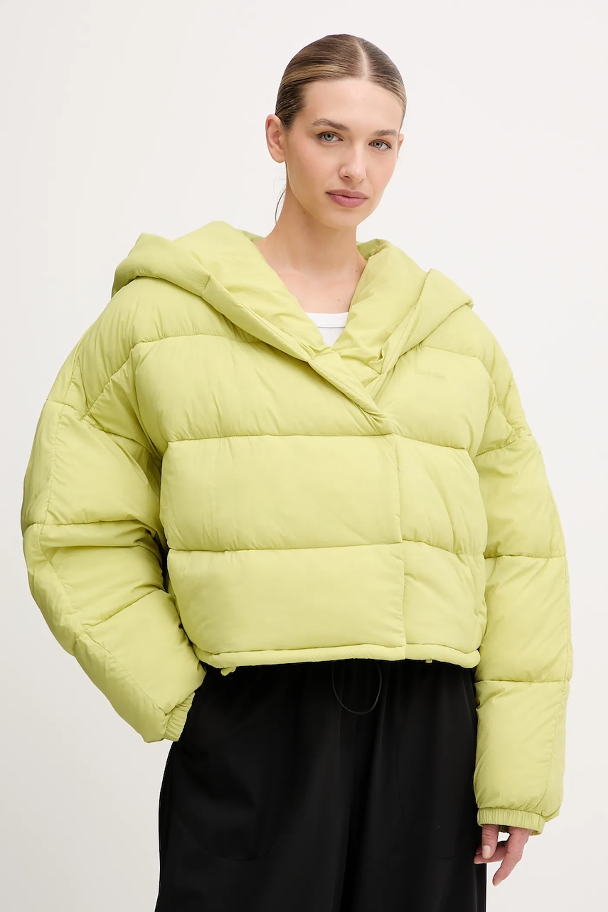 Bunda Calvin Klein Performance žlutá barva, zimní, LVGWF5O514