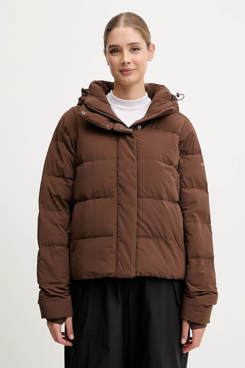 Columbia geacă de puf Amaze Puff culoarea maro, de iarnă, 2133714