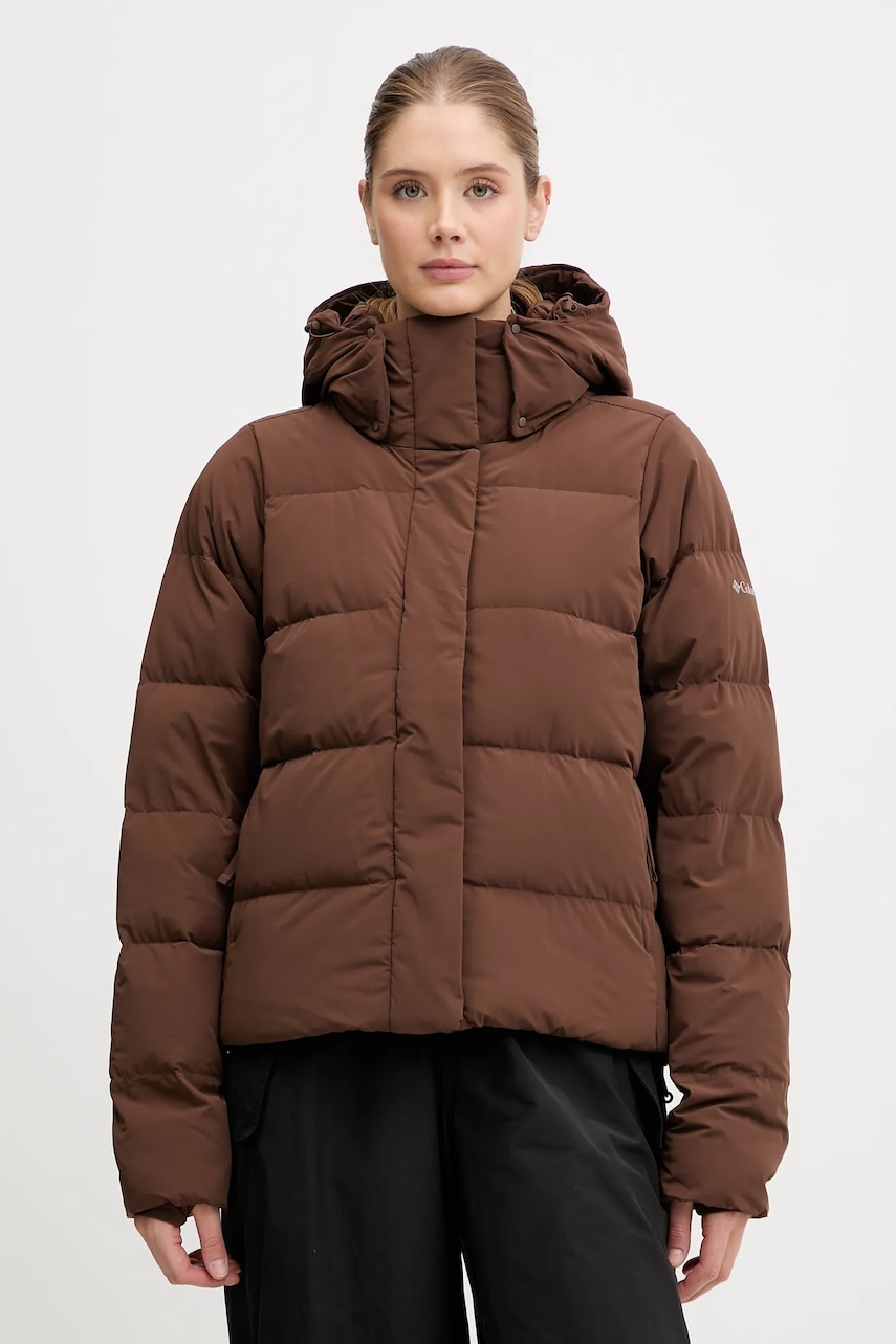 Columbia geacă de puf Amaze Puff culoarea maro, de iarnă, 2133714