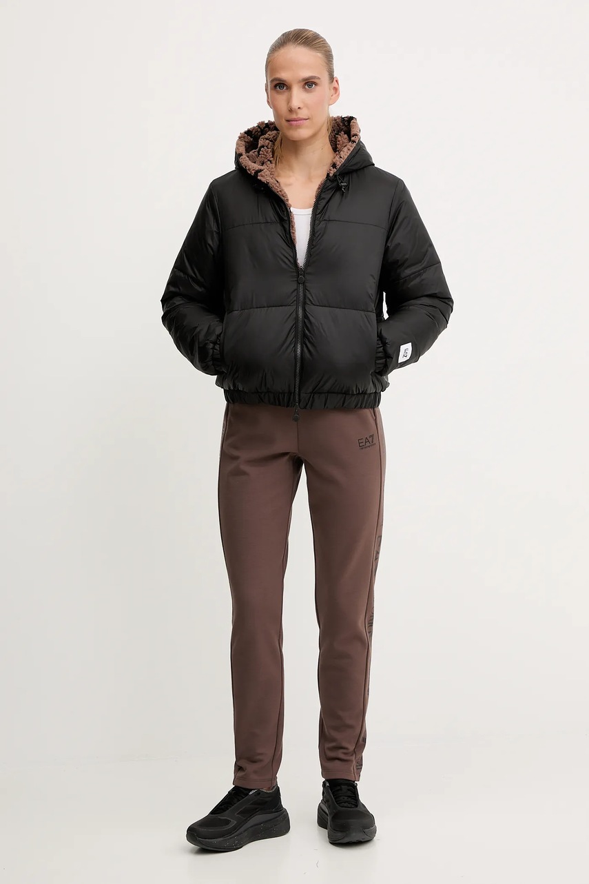 Двусторонняя куртка EA7 Emporio Armani цвет коричневый зимняя oversize AF16373.7W000668 Двусторонняя куртка EA7 Emporio Armani цвет коричневый зимняя oversize AF16373.7W000668