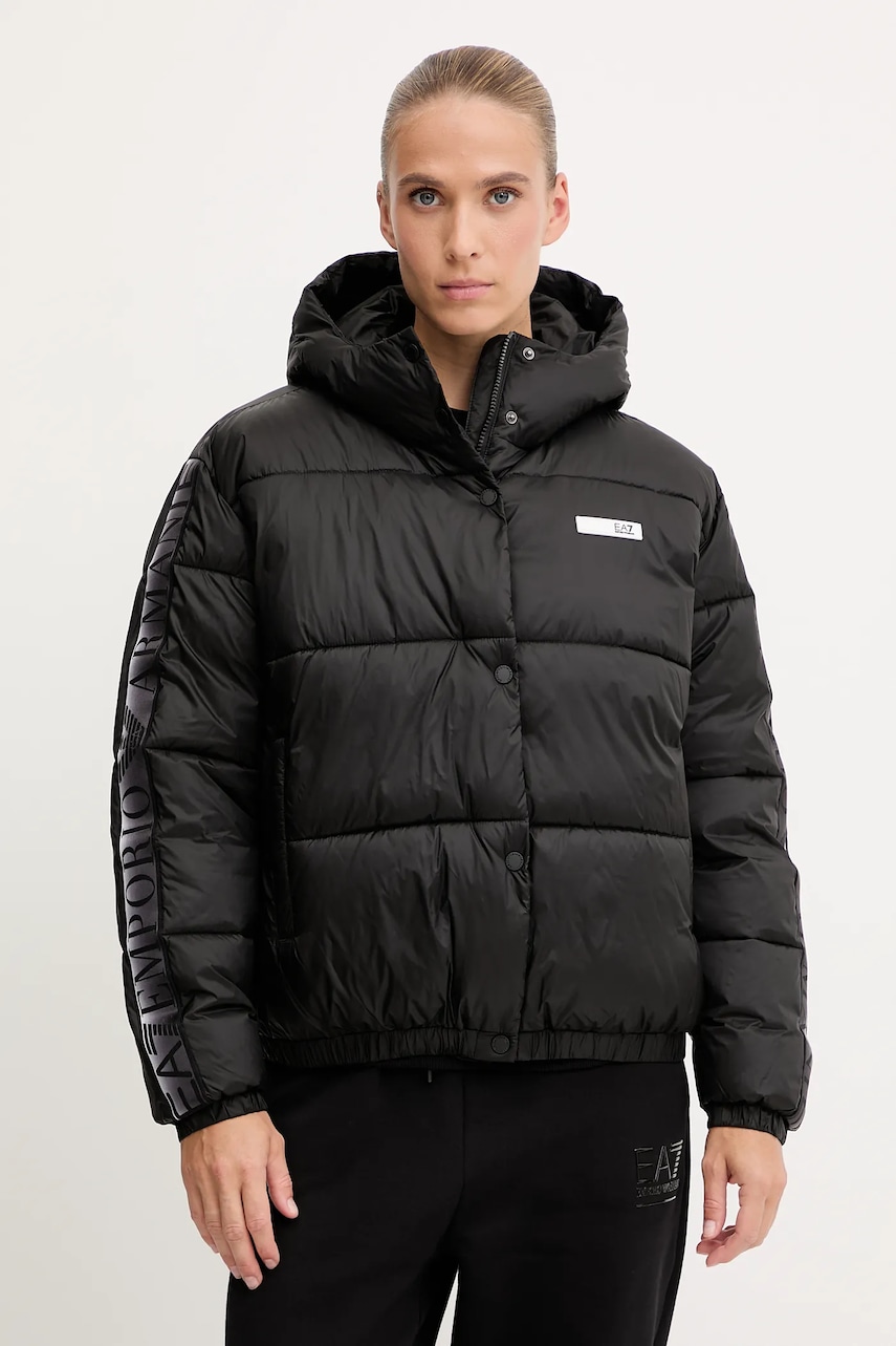 EA7 Emporio Armani geacă culoarea negru, de iarnă, AF16413.7W000681