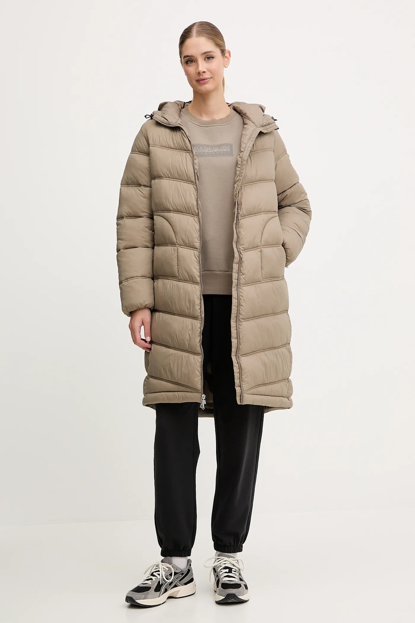 Куртка Napapijri A-Ega цвет зелёный зимняя NP0A88XFN1T1